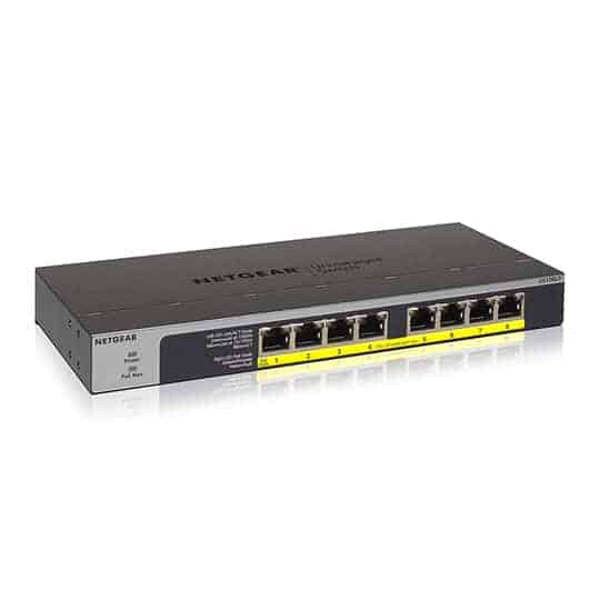 Netgear 8-Port PoE-PoE+ Gigabit Unmanaged Desktop-Wall Mount Switch 60W